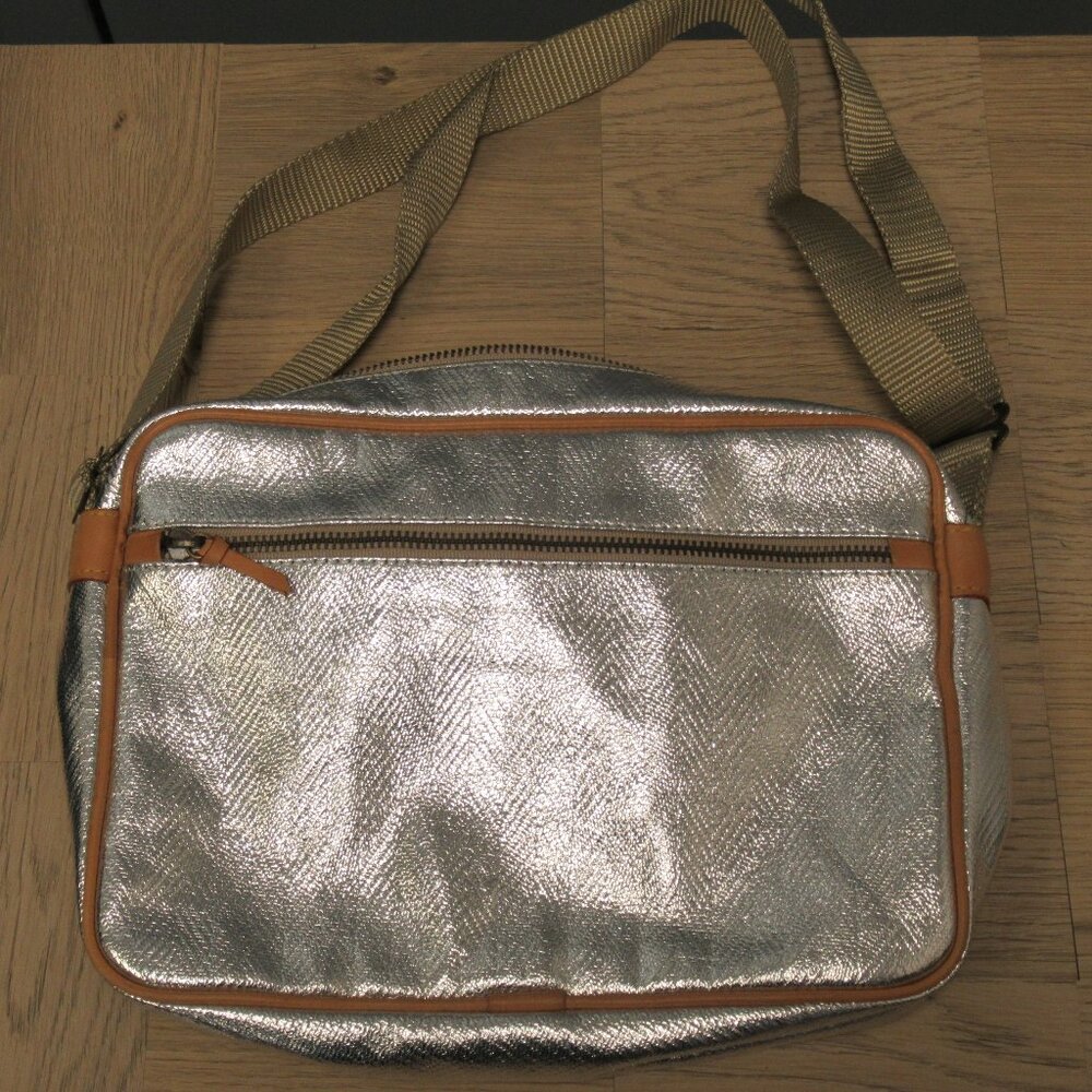MZ Wallace Silver Metallic women's bag handbags